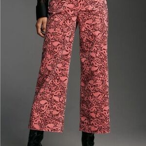Anthropologie Maeve Brown Patterned Pants